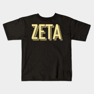 Yellow Zeta Sunshine Letter Kids T-Shirt